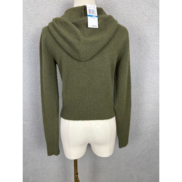 Ultra Flirt Women's Juniors' Full-Zip Hoodie Sweater Ivy Green Size Small NWT's - Picture 5 of 8